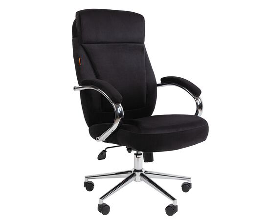 Кресло Чейрмэн 794 хоум (CHAIRMAN 794 HOME) 670x515x1110 ЧАИРМАН 794 ХОМЕ (CHAIRMAN 794 HOME) Чёрный, Основной цвет: Чёрный, Ширина: 670, Ролики: Диаметр штока 11 мм, покрытие – нейлон, Высота: 1110, Глубина: 515, Максимальная высота: 1170, Каркас: Немонолитный. Характеристики соответствуют стандарту БИФМА 5.1 (BIFMA 5.1) (США), Материал подлокотников: Металлические хромированные с мягкими накладками, обитыми тканью, Вес: 19,2, Материал сиденья: Велюр, Механизм: С возможностью фиксации кресла в любом положении. Регулировка кресла по высоте, Подголовник: рельефный, Материал спинки: Велюр, Рекомендованная максимальная нагрузка: до 120 кг, Объем: 0,22, Артикул: ЧАИРМАН 794 ХОМЕ (CHAIRMAN 794 HOME), изображение 3post-test