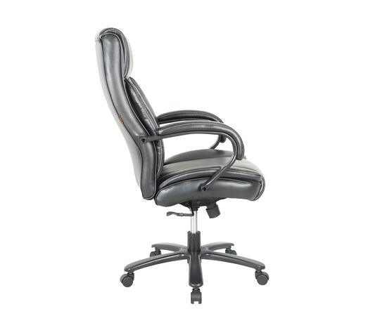 Кресло Чейрман Ч400 (CHAIRMAN CH400) 760x740x1155 Чёрный, Основной цвет: Чёрный, Ширина: 760, Ролики: стандарт БИФМА 5 (BIFMA 5),1 (США), диаметр штока 11 мм, покрытие – нейлон, Высота: 1155, Глубина: 740, Максимальная высота: 1255, Каркас: немонолитный, Материал сиденья: Натуральная кожа\Экокожа, Механизм: С возможностью фиксации кресла в рабочем положении. Регулировка кресла по высоте, Материал спинки: Натуральная кожа\Экокожа, Рекомендованная максимальная нагрузка: 225, Цвет подлокотников: Черный, изображение 4post-test