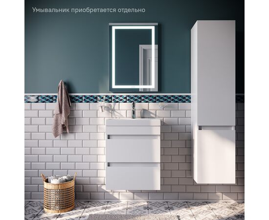 Тумба подвесная с ящиками, белая, 50 см, Зодиак (Zodiac) 494x343x593 ЗОД5КБ0и95 (ZOD5CB0i95) Белый, Основной цвет: Белый, Фасад: МДФ/Эмаль, Ширина: 494, Высота: 593, Глубина: 343, Артикул: ЗОД5КБ0и95 (ZOD5CB0i95), изображение 5post-test