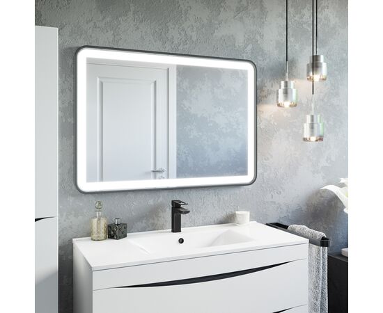 Зеркало Клауд (Cloud) 1000x35x700 КЛО1000и98 (CLO1000i98) Чёрный, Основной цвет: Чёрный, Ширина: 1000, Высота: 700, Глубина: 35, Артикул: КЛО1000и98 (CLO1000i98), изображение 3post-test