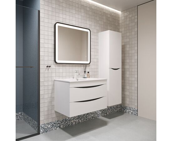 Тумба подвесная, белая, 80 см, Клауд (Cloud) 799x455x500 КЛО80В0и95 (CLO80W0i95) Белый, Основной цвет: Белый, Фасад: МДФ/Эмаль, Ширина: 799, Высота: 500, Глубина: 455, Артикул: КЛО80В0и95 (CLO80W0i95), изображение 3post-test