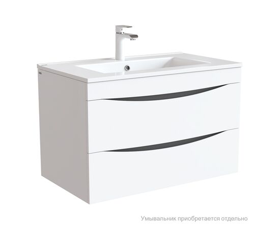 Тумба подвесная, белая, 80 см, Клауд (Cloud) 799x455x500 КЛО80В0и95 (CLO80W0i95) Белый, Основной цвет: Белый, Фасад: МДФ/Эмаль, Ширина: 799, Высота: 500, Глубина: 455, Артикул: КЛО80В0и95 (CLO80W0i95), изображение 6post-test