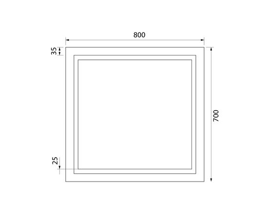 Зеркало с подсветкой, Зодиак (Zodiac) 800x30x700 ЗОД8000и98 (ZOD8000i98) Без цвета, Основной цвет: Без цвета, Ширина: 800, Высота: 700, Глубина: 30, Артикул: ЗОД8000и98 (ZOD8000i98), изображение 2post-test