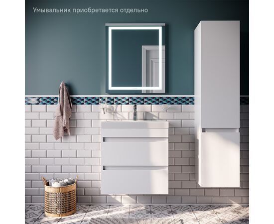 Тумба подвесная с ящиками, белая, 60 см, Зодиак (Zodiac) 592x373x593 ЗОД6КБ0и95 (ZOD6CB0i95) Белый, Основной цвет: Белый, Фасад: МДФ/Эмаль, Ширина: 592, Высота: 593, Глубина: 373, Артикул: ЗОД6КБ0и95 (ZOD6CB0i95), изображение 5post-test