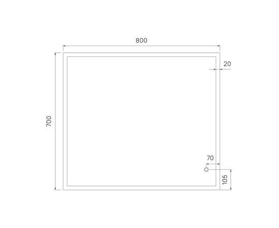 Зеркало Брик (Brick) 800x29x700 БРИ8000и98 (BRI8000i98) Белый, Основной цвет: Белый, Ширина: 800, Высота: 700, Глубина: 29, Артикул: БРИ8000и98 (BRI8000i98), изображение 2post-test