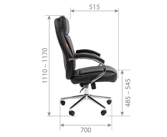 Кресло Чейрмэн 794 (CHAIRMAN 794) ЭКО 670x515x1110 ЧАИРМАН 794 (CHAIRMAN 794) ЭКО Чёрный, Основной цвет: Чёрный, Ширина: 670, Ролики: Диаметр штока 11 мм, покрытие – нейлон, Высота: 1110, Глубина: 515, Максимальная высота: 1170, Каркас: Немонолитный. Характеристики соответствуют стандарту БИФМА 5.1 (BIFMA 5.1) (США), Материал подлокотников: Металлические хромированные с мягкими накладками, обитыми экокожей., Вес: 19,2, Материал сиденья: экокожа, Механизм: С возможностью фиксации кресла в любом положении. Регулировка кресла по высоте, Подголовник: рельефный, Материал спинки: экокожа, Рекомендованная максимальная нагрузка: до 120 кг, Объем: 0,22, Артикул: ЧАИРМАН 794 (CHAIRMAN 794) ЭКО, изображение 2post-test