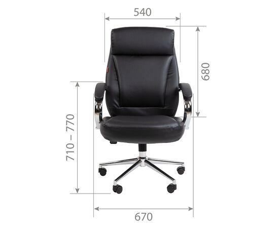 Кресло Чейрмэн 794 (CHAIRMAN 794) ЭКО 670x515x1110 ЧАИРМАН 794 (CHAIRMAN 794) ЭКО Чёрный, Основной цвет: Чёрный, Ширина: 670, Ролики: Диаметр штока 11 мм, покрытие – нейлон, Высота: 1110, Глубина: 515, Максимальная высота: 1170, Каркас: Немонолитный. Характеристики соответствуют стандарту БИФМА 5.1 (BIFMA 5.1) (США), Материал подлокотников: Металлические хромированные с мягкими накладками, обитыми экокожей., Вес: 19,2, Материал сиденья: экокожа, Механизм: С возможностью фиксации кресла в любом положении. Регулировка кресла по высоте, Подголовник: рельефный, Материал спинки: экокожа, Рекомендованная максимальная нагрузка: до 120 кг, Объем: 0,22, Артикул: ЧАИРМАН 794 (CHAIRMAN 794) ЭКО, изображение 3post-test