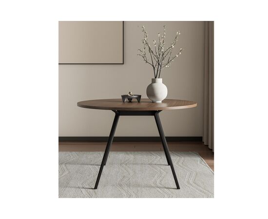 Белл (BELL) Стол для переговоров 1200x1200x750 113 101 OAK BL Дуб Светлый/Черный, Диаметр: 1200, Основной цвет: Дуб Светлый/Черный, Ширина: 1200, Материал столешницы: МДФ + шпон, Высота: 750, Глубина: 1200, Каркас: Металл, Вес: 39,9, Цвет опоры: Черный, Объем: 0,112, Артикул: 113 101 OAK BL, изображение 3post-test