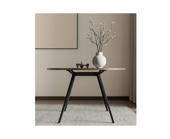 Белл (BELL) Стол для переговоров 1200x1200x750 113 101 OAK BL Дуб Светлый/Черный, Диаметр: 1200, Основной цвет: Дуб Светлый/Черный, Ширина: 1200, Материал столешницы: МДФ + шпон, Высота: 750, Глубина: 1200, Каркас: Металл, Вес: 39,9, Цвет опоры: Черный, Объем: 0,112, Артикул: 113 101 OAK BL, изображение 2post-test