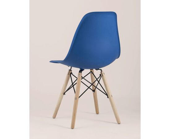 Стул Эймс Стайл ДСВ (Eames Style DSW) 460x420x810 УТ000002361 Синий/дер.ножки, Материал основания: Массив дерева, Основной цвет: Синий/дер.ножки, Ширина: 460, Высота: 810, Глубина: 420, Каркас: Массив дерева, Вес: 3,4, Цвет опоры: светло коричневый, Материал сиденья: пластик, Цвет сиденья: Синий, Материал спинки: пластик, Артикул: УТ000002361, изображение 4post-test