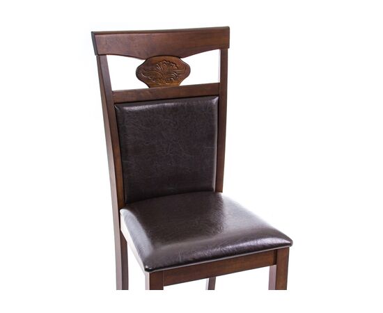 Стул деревянный Венте (Vente) 430x520x950 1995 Коричневый/Диртй оак (Dirty oak), Основной цвет: Коричневый/Диртй оак (Dirty oak), Материал основания: Массив дерева, Ширина: 430, Высота: 950, Глубина: 520, Материал: Искусственная кожа, Каркас: Массив дерева, Вес: 5,6, Цвет опоры: Диртй оак (Dirty oak), Подлокотники: Нет, Объем: 0,048, Артикул: 1995, изображение 5post-test