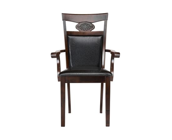 Стул деревянный Венте (Vente) 520x520x950 1996 Коричневый/Диртй оак (Dirty oak), Основной цвет: Коричневый/Диртй оак (Dirty oak), Материал основания: Массив дерева, Ширина: 520, Высота: 950, Глубина: 520, Материал: Искусственная кожа, Каркас: Массив дерева, Вес: 5,6, Цвет опоры: Диртй оак (Dirty oak), Подлокотники: Да, Объем: 0,048, Артикул: 1996, изображение 4post-test