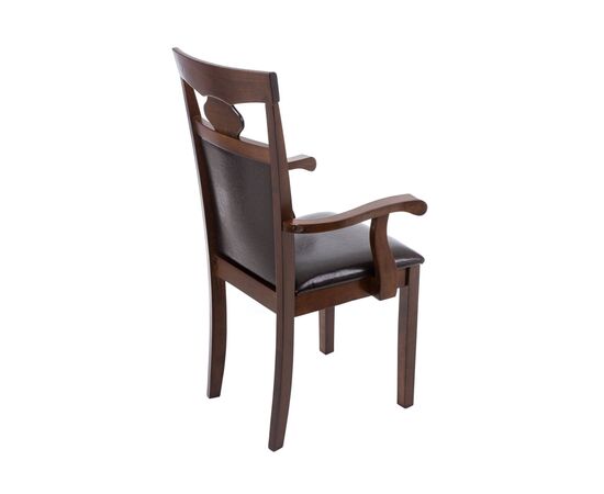 Стул деревянный Венте (Vente) 520x520x950 1996 Коричневый/Диртй оак (Dirty oak), Основной цвет: Коричневый/Диртй оак (Dirty oak), Материал основания: Массив дерева, Ширина: 520, Высота: 950, Глубина: 520, Материал: Искусственная кожа, Каркас: Массив дерева, Вес: 5,6, Цвет опоры: Диртй оак (Dirty oak), Подлокотники: Да, Объем: 0,048, Артикул: 1996, изображение 3post-test
