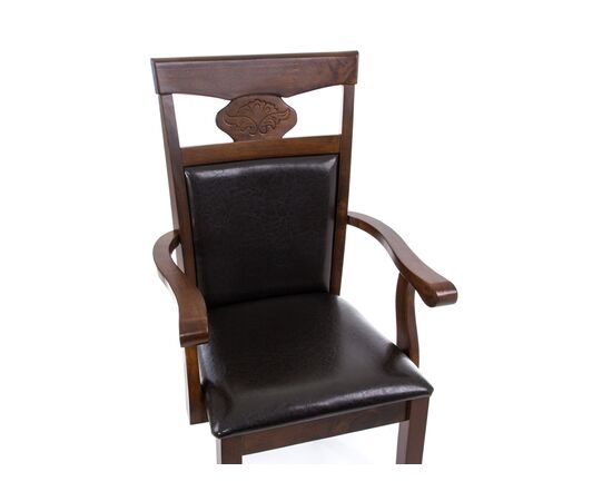Стул деревянный Венте (Vente) 520x520x950 1996 Коричневый/Диртй оак (Dirty oak), Основной цвет: Коричневый/Диртй оак (Dirty oak), Материал основания: Массив дерева, Ширина: 520, Высота: 950, Глубина: 520, Материал: Искусственная кожа, Каркас: Массив дерева, Вес: 5,6, Цвет опоры: Диртй оак (Dirty oak), Подлокотники: Да, Объем: 0,048, Артикул: 1996, изображение 8post-test