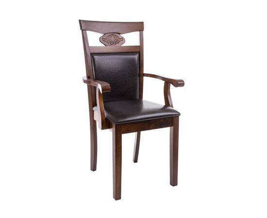 Стул деревянный Венте (Vente) 520x520x950 1996 Коричневый/Диртй оак (Dirty oak), Основной цвет: Коричневый/Диртй оак (Dirty oak), Материал основания: Массив дерева, Ширина: 520, Высота: 950, Глубина: 520, Материал: Искусственная кожа, Каркас: Массив дерева, Вес: 5,6, Цвет опоры: Диртй оак (Dirty oak), Подлокотники: Да, Объем: 0,048, Артикул: 1996, изображение 12post-test