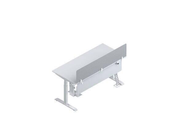 Стол рабочий на одно место 1800x750x700 ДЗЗ61-2.180075 (DZZ61-2.180075) С-57 Варм вхите/Матт вхите (S-57 Warm white/Matt white), Материал столешницы: Меламин класса E0, Основной цвет: С-57 Варм вхите/Матт вхите (S-57 Warm white/Matt white), Ширина: 1800, Высота: 700, Глубина: 750, Максимальная высота: 1245, Артикул: ДЗЗ61-2.180075 (DZZ61-2.180075), изображение 2post-test
