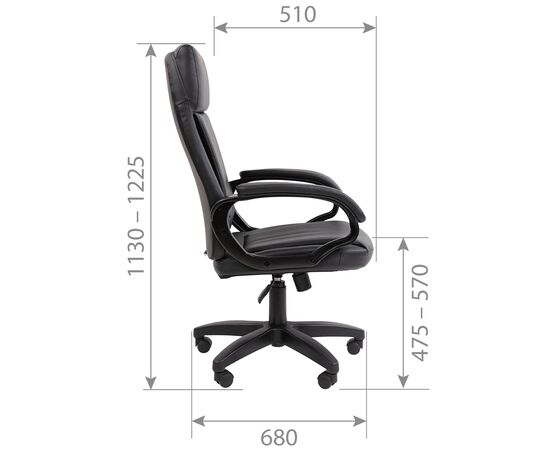Кресло Чейрмэн 794 элти (CHAIRMAN 794 LT) 660x510x1130 CHAIRMAN 794 LT Чёрный, Основной цвет: Чёрный, Ширина: 660, Ролики: Диаметр штока 11 мм, покрытие – нейлон, Высота: 1130, Глубина: 510, Максимальная высота: 1225, Каркас: Немонолитный. Характеристики соответствуют стандарту BIFMA 5.1 (США), Материал подлокотников: Пластиковые с мягкими накладками, обитыми экокожей, Вес: 15,7, Материал сиденья: экокожа, Механизм: С возможностью фиксации кресла в рабочем положении. Регулировка кресла по высоте, Подголовник: рельефный, Материал спинки: экокожа, Рекомендованная максимальная нагрузка: до 120 кг, Объем: 0,22, Артикул: CHAIRMAN 794 LT, изображение 3post-test