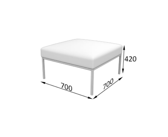 Пуф 700x700x410 Ap На выбор, Категория ткани: Категория 3, Ширина: 700, Высота: 410, Глубина: 700, Артикул: Ap, изображение 3post-test