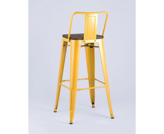 Стул барный Оникс Вуд (ONIX WOOD) со спинкой 935x430x430 УТ000001866 желтый глянцевый + темное дерево, Основной цвет: желтый глянцевый + темное дерево, Ширина: 935, Высота: 430, Глубина: 430, Артикул: УТ000001866, изображение 3post-test