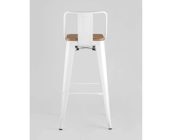 Стул барный Оникс Вуд (ONIX WOOD) со спинкой 935x430x430 УТ000000675 белый глянцевый + светлое дерево, Основной цвет: белый глянцевый + светлое дерево, Ширина: 935, Высота: 430, Глубина: 430, Артикул: УТ000000675, изображение 3post-test