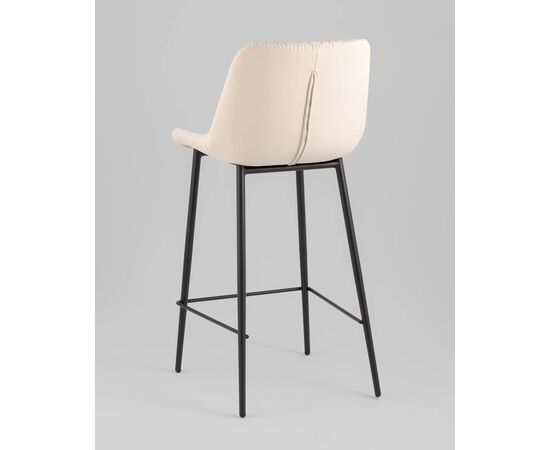Стул барный РЧ (Arch) 435x510x940 УТ000039352 Светло-серый, Основной цвет: Светло-серый, Ширина: 435, Материал основания: Металл, Высота: 940, Глубина: 510, Материал: Экокожа, Каркас: Металл, Вес: 6,1, Цвет опоры: Черный, Материал сиденья: экокожа, Цвет сиденья: Светло-серый, Артикул: УТ000039352, изображение 5post-test