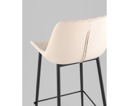 Стул барный РЧ (Arch) 435x510x940 УТ000039352 Светло-серый, Основной цвет: Светло-серый, Ширина: 435, Материал основания: Металл, Высота: 940, Глубина: 510, Материал: Экокожа, Каркас: Металл, Вес: 6,1, Цвет опоры: Черный, Материал сиденья: экокожа, Цвет сиденья: Светло-серый, Артикул: УТ000039352, изображение 4post-test
