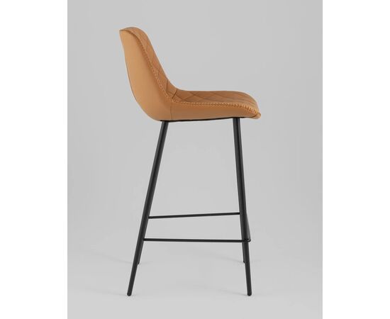 Стул барный РЧ (Arch) 435x510x940 УТ000039350 Коричневый, Основной цвет: Коричневый, Ширина: 435, Материал основания: Металл, Высота: 940, Глубина: 510, Материал: Экокожа, Каркас: Металл, Вес: 6,1, Цвет опоры: Черный, Материал сиденья: экокожа, Цвет сиденья: Коричневый, Артикул: УТ000039350, изображение 2post-test