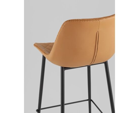 Стул барный РЧ (Arch) 435x510x940 УТ000039350 Коричневый, Основной цвет: Коричневый, Ширина: 435, Материал основания: Металл, Высота: 940, Глубина: 510, Материал: Экокожа, Каркас: Металл, Вес: 6,1, Цвет опоры: Черный, Материал сиденья: экокожа, Цвет сиденья: Коричневый, Артикул: УТ000039350, изображение 4post-test