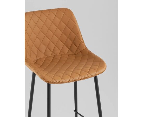 Стул барный РЧ (Arch) 435x510x940 УТ000039350 Коричневый, Основной цвет: Коричневый, Ширина: 435, Материал основания: Металл, Высота: 940, Глубина: 510, Материал: Экокожа, Каркас: Металл, Вес: 6,1, Цвет опоры: Черный, Материал сиденья: экокожа, Цвет сиденья: Коричневый, Артикул: УТ000039350, изображение 6post-test