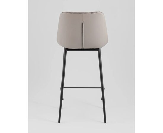 Стул барный РЧ (Arch) 435x510x940 УТ000039351 Серый, Основной цвет: Серый, Ширина: 435, Материал основания: Металл, Высота: 940, Глубина: 510, Материал: Экокожа, Каркас: Металл, Вес: 6,1, Цвет опоры: Черный, Материал сиденья: экокожа, Цвет сиденья: Серый, Артикул: УТ000039351, изображение 3post-test