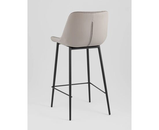 Стул барный РЧ (Arch) 435x510x940 УТ000039351 Серый, Основной цвет: Серый, Ширина: 435, Материал основания: Металл, Высота: 940, Глубина: 510, Материал: Экокожа, Каркас: Металл, Вес: 6,1, Цвет опоры: Черный, Материал сиденья: экокожа, Цвет сиденья: Серый, Артикул: УТ000039351, изображение 4post-test
