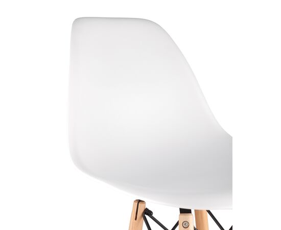 Стул Иймс (EAMES) барный 460x540x1200 8056H WHITE SEAT+8056H LEGS Белый, Основной цвет: Белый, Ширина: 460, Высота: 1200, Глубина: 540, Каркас: массив бука+сталь, Вес: 4,7, Материал сиденья: пластик, Артикул: 8056H WHITE SEAT+8056H LEGS, изображение 5post-test