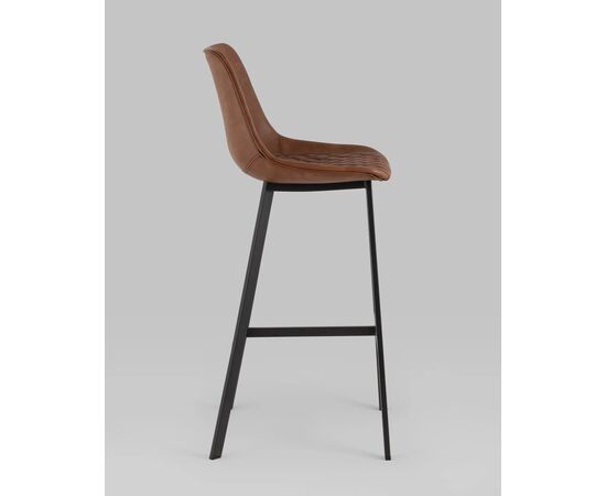 Стул барный Тексас (TEXAS) 475x490x1080 УТ000038914 Коричневый, Основной цвет: Коричневый, Ширина: 475, Материал основания: Металл, Высота: 1080, Глубина: 490, Материал: Экокожа, Каркас: Металл, Вес: 7,4, Цвет опоры: Черный, Материал сиденья: экокожа, Цвет сиденья: Коричневый, Артикул: УТ000038914, изображение 5post-test