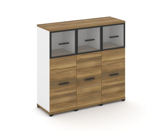Концепт Шкаф 3 узкие секции, 3 ниши 1252x420x1186 CN.STU-334 RPB B Сандал Янтарный/Белый Бриллиант/Металл Черный/прозрачный, Основной цвет: Сандал Янтарный/Белый Бриллиант/Металл Черный/прозрачный, Ширина: 1252, Высота: 1186, Глубина: 420, Максимальная ширина: 1252, Максимальная глубина: 420, Максимальная высота: 1186, Объем: 0,14, Бренд: РИВА ООО, изображение 2post-test