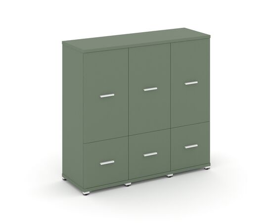 Концепт Шкаф 3 узкие секции, 3 ниши 1252x420x1186 CN.STU-332 W Кобо/Металл белый, Основной цвет: Кобо/Металл белый, Ширина: 1252, Высота: 1186, Глубина: 420, Максимальная ширина: 1252, Максимальная глубина: 420, Максимальная высота: 1186, Объем: 0,137, Бренд: РИВА ООО, изображение 2post-test