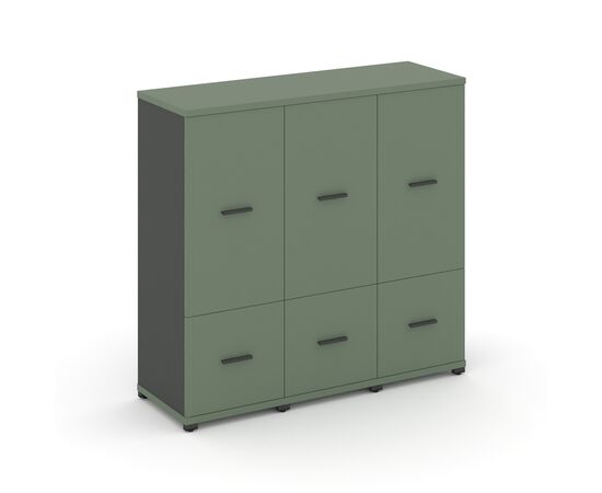 Концепт Шкаф 3 узкие секции, 3 ниши 1252x420x1186 CN.STU-332 A Кобо/Антрацит/Металл Антрацит, Основной цвет: Кобо/Антрацит/Металл Антрацит, Ширина: 1252, Высота: 1186, Глубина: 420, Максимальная ширина: 1252, Максимальная глубина: 420, Максимальная высота: 1186, Объем: 0,137, Бренд: РИВА ООО, изображение 2post-test