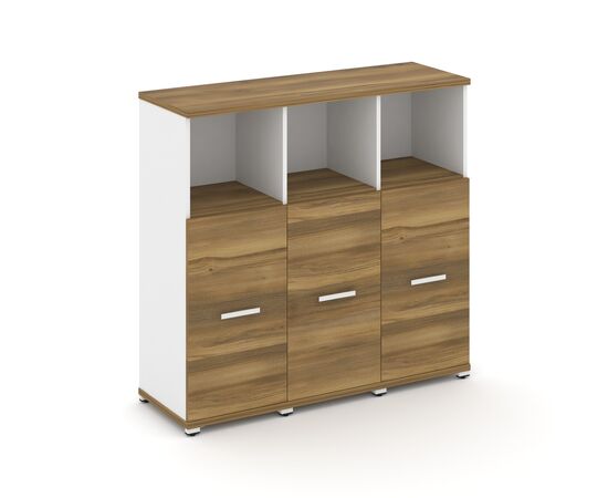 Концепт Шкаф 3 узкие секции, 3 ниши 1252x420x1186 CN.STU-333 W Сандал янтарный/Белый бриллиант/Металл белый, Основной цвет: Сандал янтарный/Белый бриллиант/Металл белый, Ширина: 1252, Высота: 1186, Глубина: 420, Максимальная ширина: 1252, Максимальная глубина: 420, Максимальная высота: 1186, Объем: 0,127, Бренд: РИВА ООО, изображение 2post-test