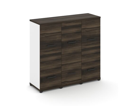 Концепт Шкаф 3 узкие секции, 3 ниши 1252x420x1186 CN.STU-332 B Дуб Мали/Белый Бриллиант/Металл Черный, Основной цвет: Дуб Мали/Белый Бриллиант/Металл Черный, Ширина: 1252, Высота: 1186, Глубина: 420, Максимальная ширина: 1252, Максимальная глубина: 420, Максимальная высота: 1186, Объем: 0,137, Бренд: РИВА ООО, изображение 2post-test