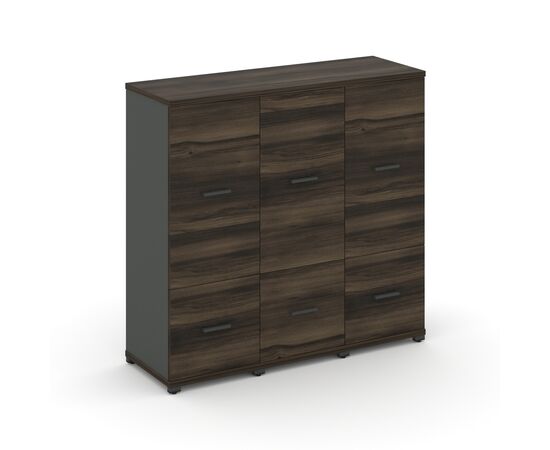 Концепт Шкаф 3 узкие секции, 3 ниши 1252x420x1186 CN.STU-332 A Дуб Мали/Антрацит/Металл Антрацит, Основной цвет: Дуб Мали/Антрацит/Металл Антрацит, Ширина: 1252, Высота: 1186, Глубина: 420, Максимальная ширина: 1252, Максимальная глубина: 420, Максимальная высота: 1186, Объем: 0,137, Бренд: РИВА ООО, изображение 2post-test