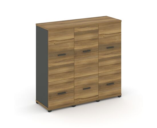 Концепт Шкаф 3 узкие секции, 3 ниши 1252x420x1186 CN.STU-332 A Сандал Янтарный/Антрацит/Металл Антрацит, Основной цвет: Сандал Янтарный/Антрацит/Металл Антрацит, Ширина: 1252, Высота: 1186, Глубина: 420, Максимальная ширина: 1252, Максимальная глубина: 420, Максимальная высота: 1186, Объем: 0,137, Бренд: РИВА ООО, изображение 2post-test