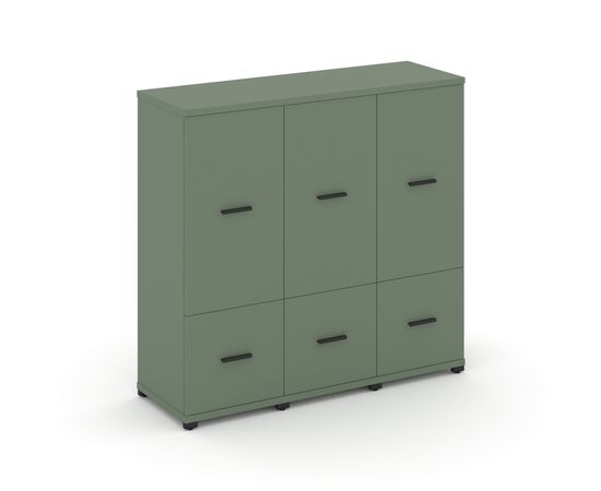 Концепт Шкаф 3 узкие секции, 3 ниши 1252x420x1186 CN.STU-332 B Кобо/Металл Черный, Основной цвет: Кобо/Металл Черный, Ширина: 1252, Высота: 1186, Глубина: 420, Максимальная ширина: 1252, Максимальная глубина: 420, Максимальная высота: 1186, Объем: 0,137, Бренд: РИВА ООО, изображение 2post-test