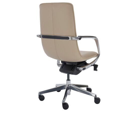Кресло Колумб М 630x630x1090 Бежевый, Основной цвет: Бежевый, Ширина: 630, Высота: 1090, Глубина: 630, Материал подлокотников: Алюминий с накладками, Материал крестовины: Алюминий с покрытием хромом, Рекомендованная максимальная нагрузка: 120 кг, Цвет крестовины: Хром, Объем: 0,25, изображение 2post-test