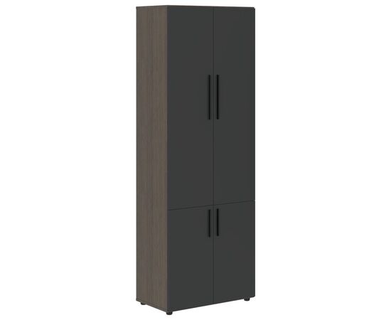 ВЕЛИОН/VELION Шкаф высокий широкий 800х450х2253 VHCS 80.3 яшма черный/дуб сильвер, Основной цвет: яшма черный/дуб сильвер, Ширина: 800, Высота: 2253, Глубина: 450, Вес: 110,6, Объем: 0,197, Бренд: ТАЙПИТ-МК ООО, Артикул для сайта: VHCS 80.3, изображение 2post-test