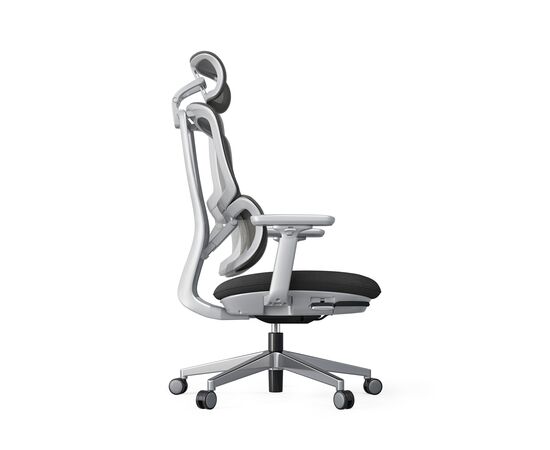 Кресло Х2 (H2) 685x660x1190 CHT85SW CW-HY21B/SM-PC27B, Основной цвет: CW-HY21B/SM-PC27B, Ширина: 685, Высота: 1190, Глубина: 660, Материал подлокотников: 4D, Вес: 20, Материал сиденья: ткань, Механизм: синхромеханизм, Подголовник: Да, Регулировка подголовника: Да, Материал спинки: Сетка черная, Рекомендованная максимальная нагрузка: 135 кг, Цвет крестовины: Черный, Регулировка спинки: Да, Цвет подлокотников: Черный, Объем: 0,19, изображение 3post-test