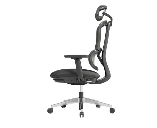 Кресло Х2 (H2) 685x660x1190 CHT85SW CW-HY21B/SM-PC27B, Основной цвет: CW-HY21B/SM-PC27B, Ширина: 685, Высота: 1190, Глубина: 660, Материал подлокотников: 4D, Вес: 20, Материал сиденья: ткань, Механизм: синхромеханизм, Подголовник: Да, Регулировка подголовника: Да, Материал спинки: Сетка черная, Рекомендованная максимальная нагрузка: 135 кг, Цвет крестовины: Черный, Регулировка спинки: Да, Цвет подлокотников: Черный, Объем: 0,19, изображение 5post-test