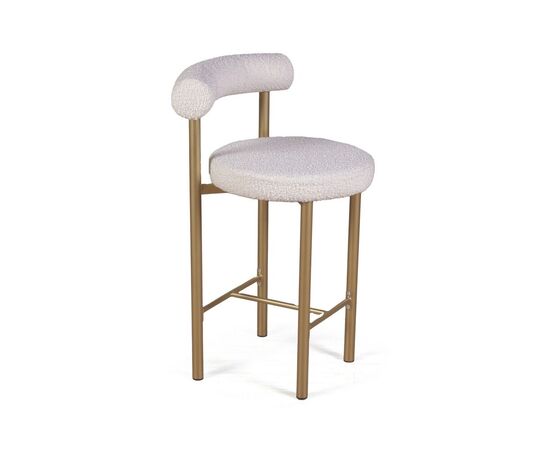Стул полубарный Бигги 54x55x90 23478 букле Turin ivory / опоры золото, Основной цвет: букле Turin ivory / опоры золото, Ширина: 55, Высота: 90, Глубина: 54, Материал: Ткань, Максимальная ширина: 55, Максимальная глубина: 54, Максимальная высота: 90, Вес: 8,1, Цвет опоры: Золото, Механизм: Без механизма, Страна производитель: Россия, Объем: 0,267, Бренд: ЛЮКССОФА ООО, Артикул для сайта: 23478, изображение 3post-test