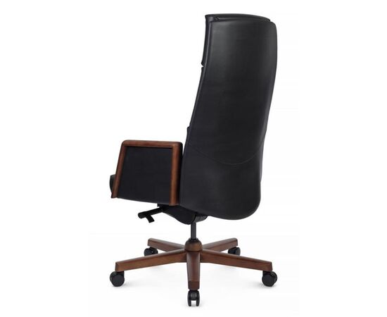 Кресло Франко 66x70x120/126 A2415-1 Чёрный, Основной цвет: Чёрный, Ширина: 66, Высота: 126, Глубина: 70, Максимальная ширина: 66, Максимальная глубина: 70, Максимальная высота: 126, Вес: 37, Материал сиденья: натуральная кожа/экокожа, Механизм: синхромеханизм с фиксацией в 4 положениях, Подголовник: обитые кожей в цвет кресла/массив  дерева, Цвет сиденья: Черный, Цвет спинки: Черный, Максимальная нагрузка: 250, Материал спинки: натуральная кожа/экокожа, Гарантия: 5 лет, Страна производитель: Китай, Объем: 0,311, Бренд: РИВА ООО, Артикул для сайта: A2415-1, изображение 5post-test