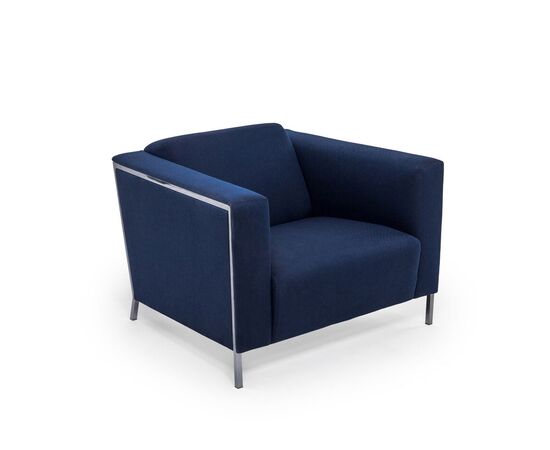 СТИИЛ/STEEL Кресло мягкое 92/64x8/60xh68 Steel 7230 Field 782 blue синий/хром, Основной цвет: синий/хром, Ширина: 64, Высота: 68, Глубина: 60, Максимальная ширина: 64, Максимальная глубина: 60, Минимальная ширина: 92, Максимальная высота: 68, Минимальная глубина: 8, Вес: 30, Объем: 0,7, Бренд: ЦЕНТРЭКСИМ ООО, Артикул для сайта: Steel 7230 Field 782 blue, изображение 2post-test