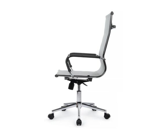 Кресло Хьюго RCH 57x56x109/119 6001-1SE Серебристо-серый, Основной цвет: Серебристо-серый, Ширина: 57, Высота: 119, Глубина: 56, Максимальная ширина: 57, Максимальная глубина: 56, Максимальная высота: 119, Вес: 12,6, Материал сиденья: сетка, Механизм: топ-ган, Подголовник: металлические хромированные, с накладками из сетки в цвет кресла, Цвет сиденья: Серебристо-серый, Цвет спинки: Серебристо-серый, Максимальная нагрузка: 120, Материал спинки: сетка, Гарантия: 1 год, Страна производитель: Китай, Объем: 0,288, Бренд: РИВА ООО, Артикул для сайта: 6001-1SE, изображение 6post-test