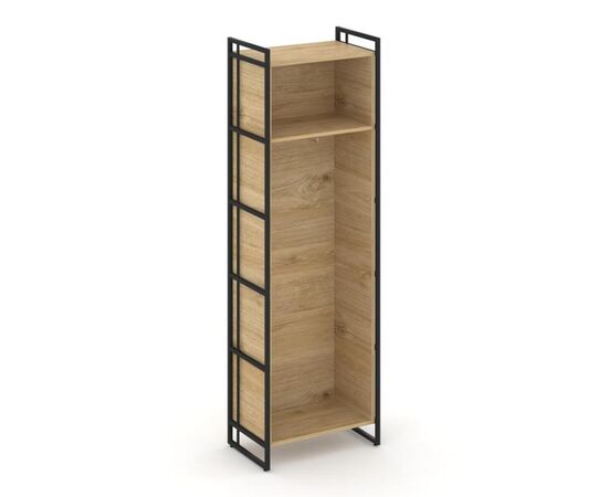 Рифт Гардероб 640x396x2010 RF.GB-51 (R) Тиквуд Светлый/Металл Черный, Основной цвет: Тиквуд Светлый/Металл Черный, Ширина: 640, Высота: 2010, Глубина: 396, Максимальная ширина: 640, Максимальная глубина: 396, Максимальная высота: 2010, Объем: 0,087, Бренд: РИВА ООО, Артикул для сайта: RF.GB-51 (R), изображение 2post-test